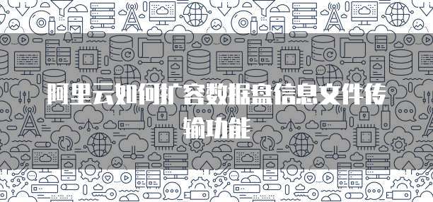 阿里云如何扩容数据盘信息文件传输功能