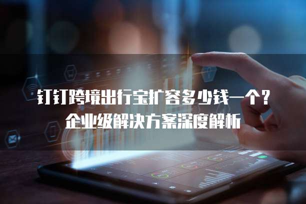 钉钉跨境出行宝扩容多少钱一个?企业级解决方案深度解析