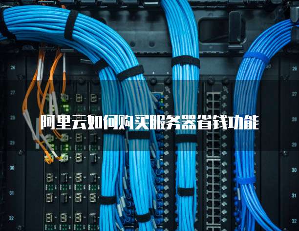 阿里云如何购买服务器省钱功能