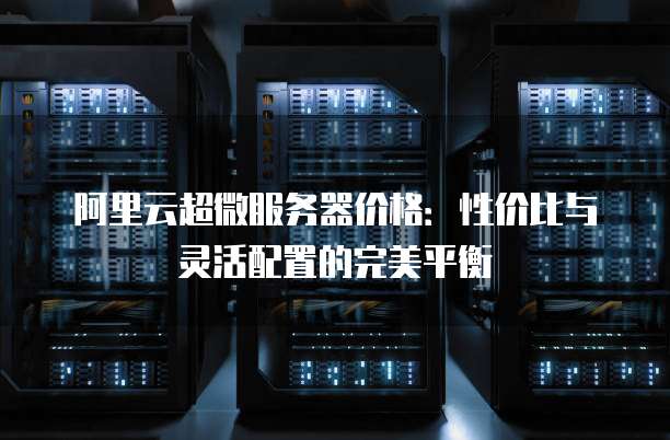 阿里云超微服务器价格:性价比与灵活配置的完美平衡