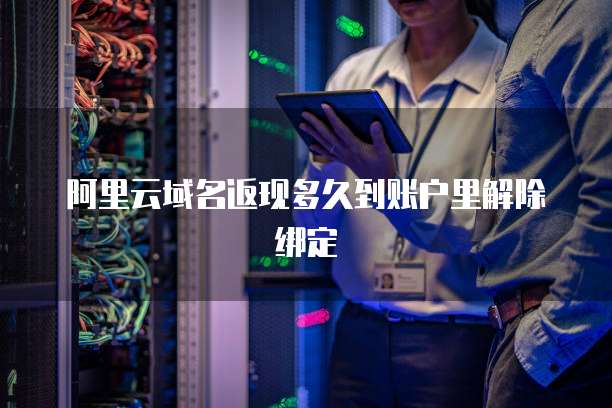 阿里云域名返现多久到账户里解除绑定