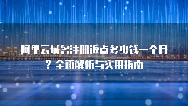 阿里云域名注册返点多少钱一个月?全面解析与实用指南