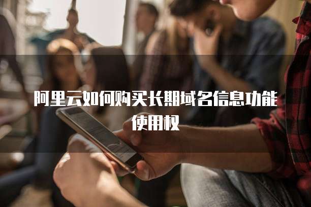 阿里云如何购买长期域名信息功能使用权