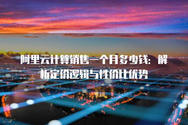 阿里云计算销售一个月多少钱：解析定价逻辑与性价比优势