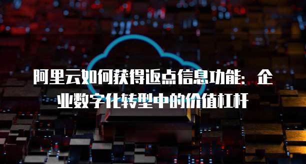 阿里云如何获得返点信息功能:企业数字化转型中的价值杠杆