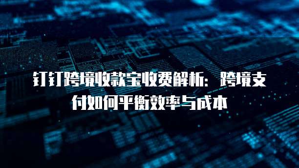 钉钉跨境收款宝收费解析:跨境支付如何平衡效率与成本