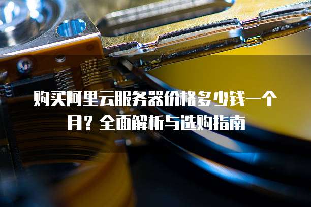 购买阿里云服务器价格多少钱一个月?全面解析与选购指南
