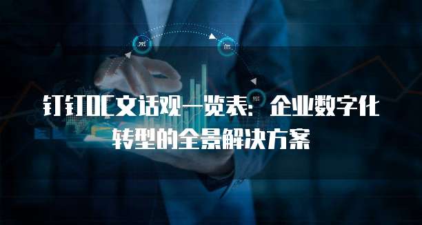 钉钉OC文话观一览表:企业数字化转型的全景解决方案