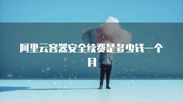 阿里云容器安全续费是多少钱一个月