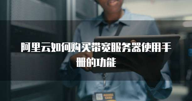 阿里云如何购买带宽服务器使用手册的功能