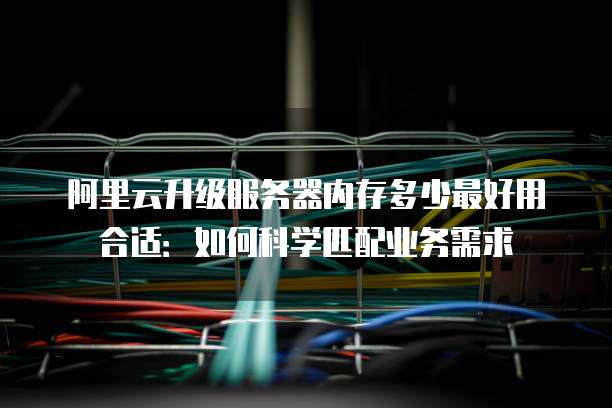 阿里云升级服务器内存多少最好用合适:如何科学匹配业务需求