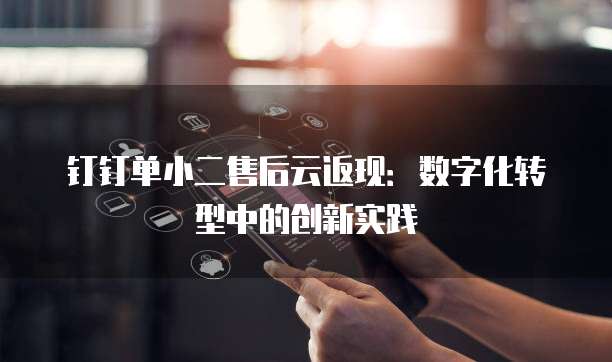 钉钉单小二售后云返现:数字化转型中的创新实践