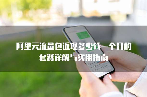 阿里云流量包返现多少钱一个月的套餐详解与实用指南
