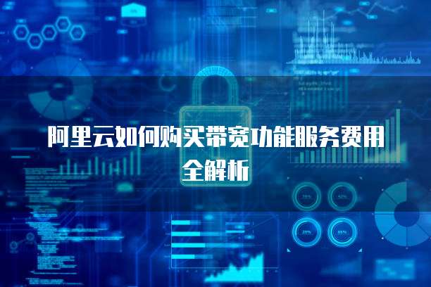 阿里云如何购买带宽功能服务费用全解析