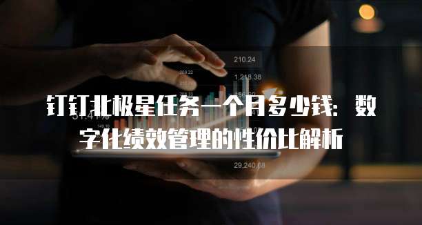 钉钉北极星任务一个月多少钱:数字化绩效管理的性价比解析