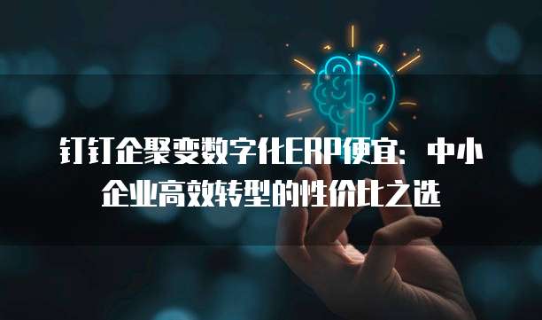 钉钉企聚变数字化ERP便宜:中小企业高效转型的性价比之选
