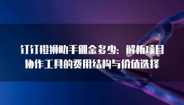 钉钉橙狮助手佣金多少:解析项目协作工具的费用结构与价值选择