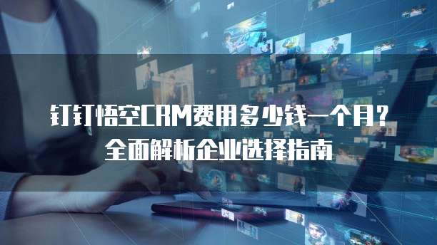 钉钉悟空CRM费用多少钱一个月?全面解析企业选择指南