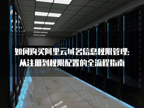 如何购买阿里云域名信息权限管理：从注册到权限配置的全流程指南