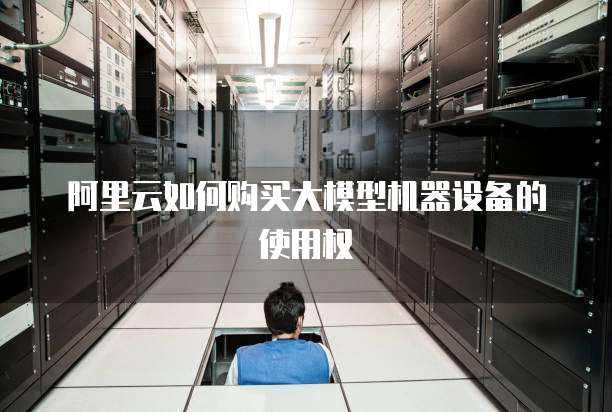 阿里云如何购买大模型机器设备的使用权