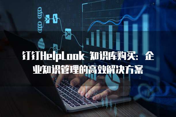 钉钉HelpLook 知识库购买：企业知识管理的高效解决方案