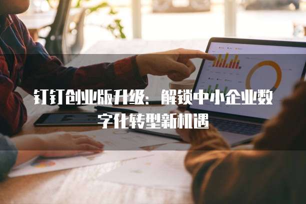 钉钉创业版升级:解锁中小企业数字化转型新机遇