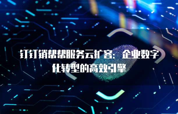 钉钉销帮帮服务云扩容:企业数字化转型的高效引擎