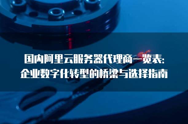 国内阿里云服务器代理商一览表：企业数字化转型的桥梁与选择指南