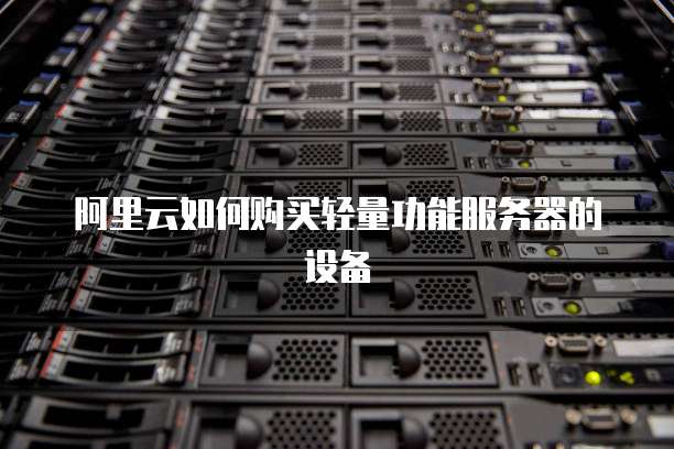 阿里云如何购买轻量功能服务器的设备