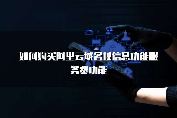 如何购买阿里云域名权信息功能服务费功能