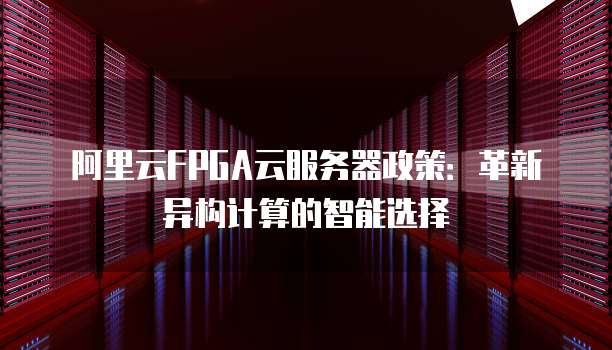 阿里云FPGA云服务器政策:革新异构计算的智能选择