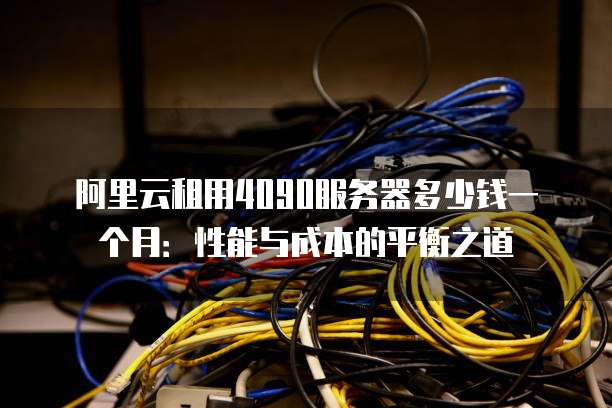 阿里云租用4090服务器多少钱一个月：性能与成本的平衡之道