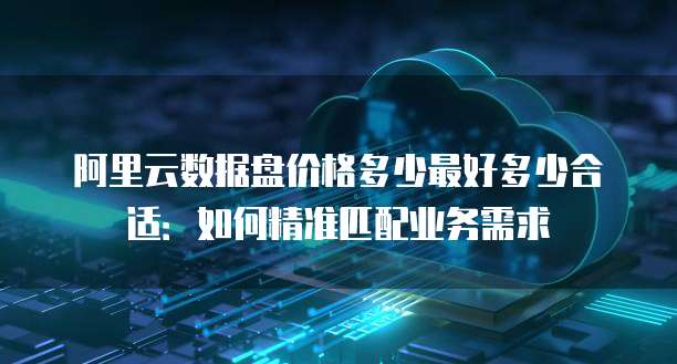 阿里云数据盘价格多少最好多少合适：如何精准匹配业务需求