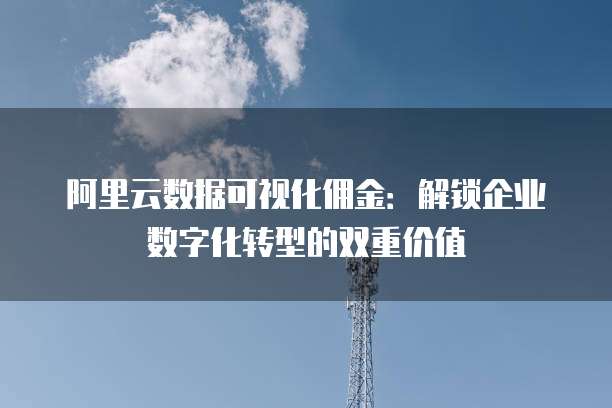 阿里云数据可视化佣金：解锁企业数字化转型的双重价值