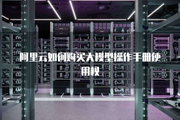 阿里云如何购买大模型操作手册使用权