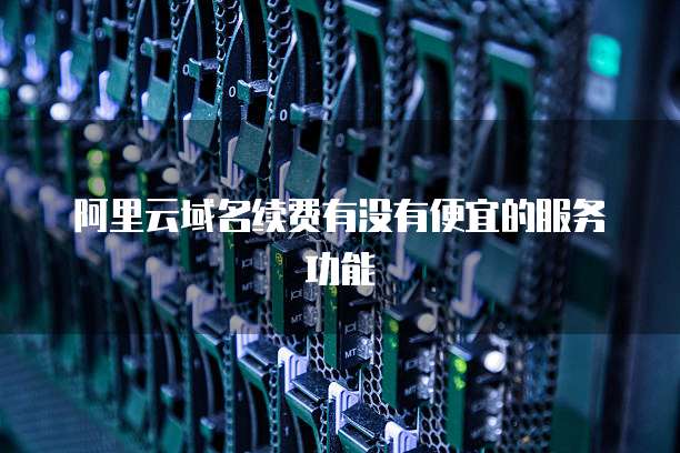 阿里云域名续费有没有便宜的服务功能
