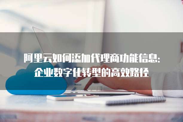 阿里云如何添加代理商功能信息:企业数字化转型的高效路径