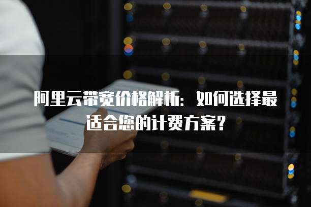阿里云带宽价格解析:如何选择最适合您的计费方案?
