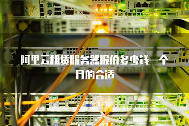 阿里云租赁服务器报价多少钱一个月的合适