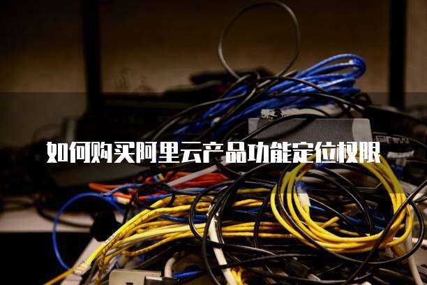 如何购买阿里云产品功能定位权限
