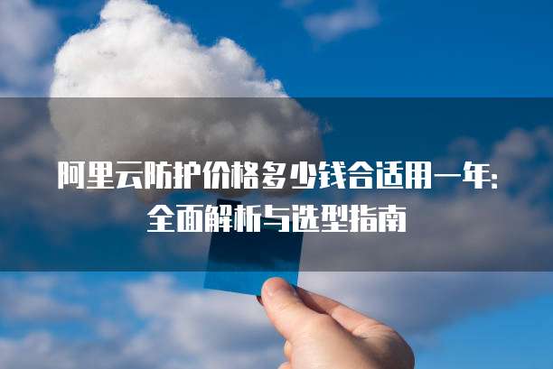 阿里云防护价格多少钱合适用一年:全面解析与选型指南