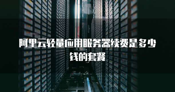 阿里云轻量应用服务器续费是多少钱的套餐