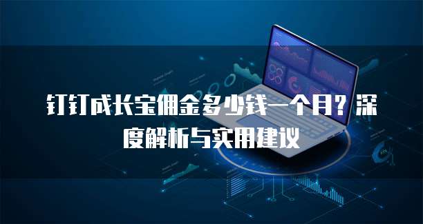 钉钉成长宝佣金多少钱一个月?深度解析与实用建议