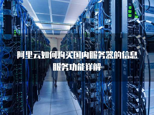 阿里云如何购买国内服务器的信息服务功能详解