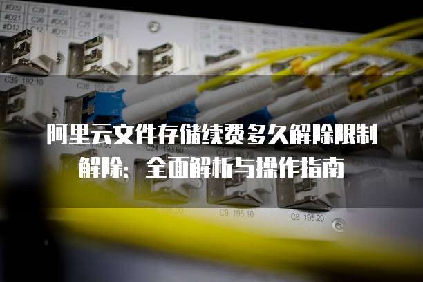 阿里云文件存储续费多久解除限制解除:全面解析与操作指南