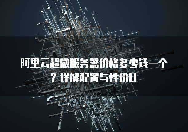 阿里云超微服务器价格多少钱一个?详解配置与性价比