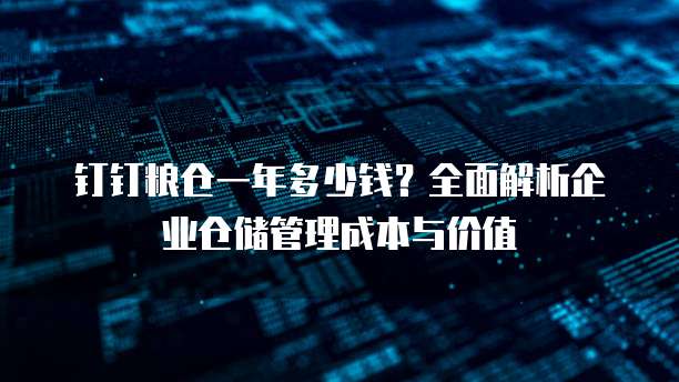 钉钉粮仓一年多少钱?全面解析企业仓储管理成本与价值