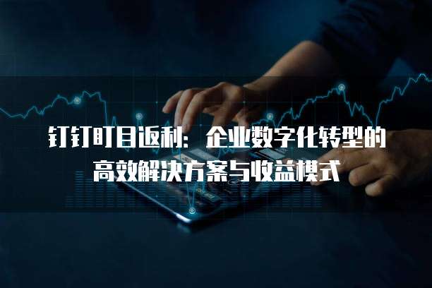 钉钉盯目返利:企业数字化转型的高效解决方案与收益模式