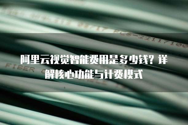 阿里云视觉智能费用是多少钱?详解核心功能与计费模式