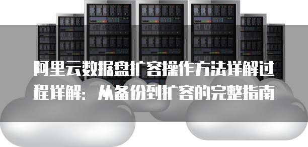 阿里云数据盘扩容操作方法详解过程详解:从备份到扩容的完整指南